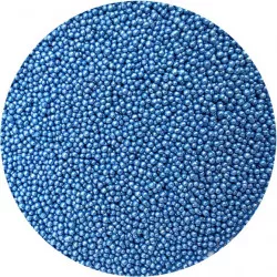 Cukrové perličky metalické modré 2mm 80g