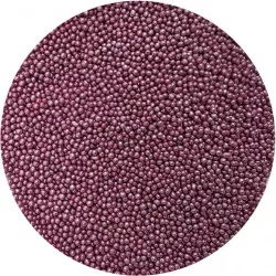 Cukrové perličky metalické tmavě růžové 2mm 80g