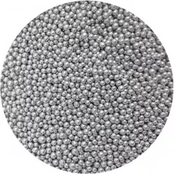 Cukrové perličky metalické stříbrné 3-4mm 80g