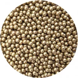 Cukrové perličky metalické zlaté 5mm 80g