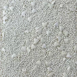 Cukrové zdobení bílé srdce mix 80g