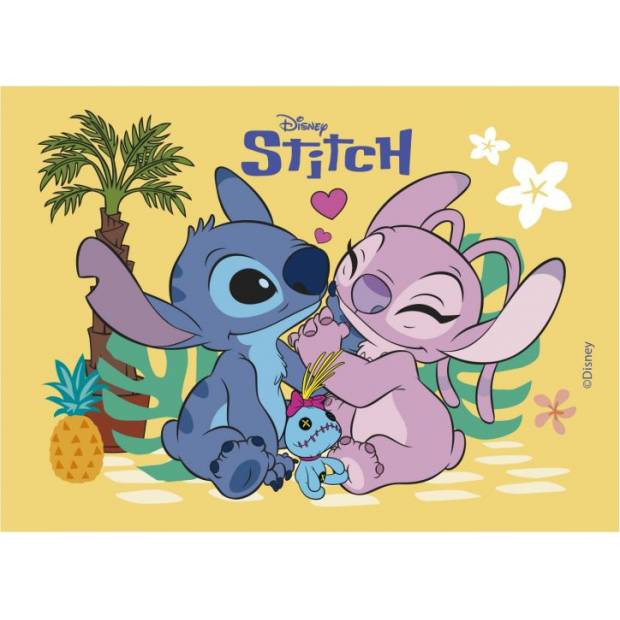 Fondánový list na dort Lilo a Stitch 21x14,8 cm
