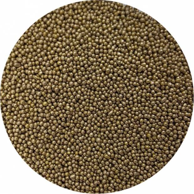 Cukrové perličky metalické tmavě zlaté 2mm 80g