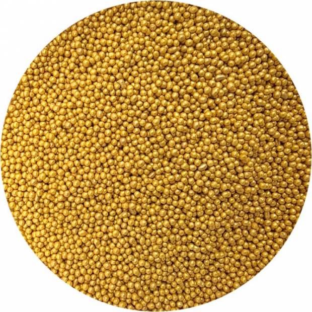 Cukrové perličky metalické zlaté II. 2mm 80g
