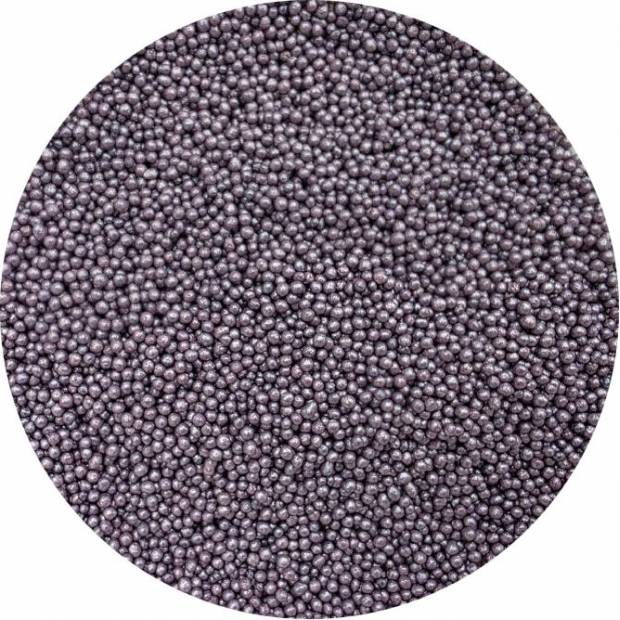 Cukrové perličky metalické fialové 2mm 80g