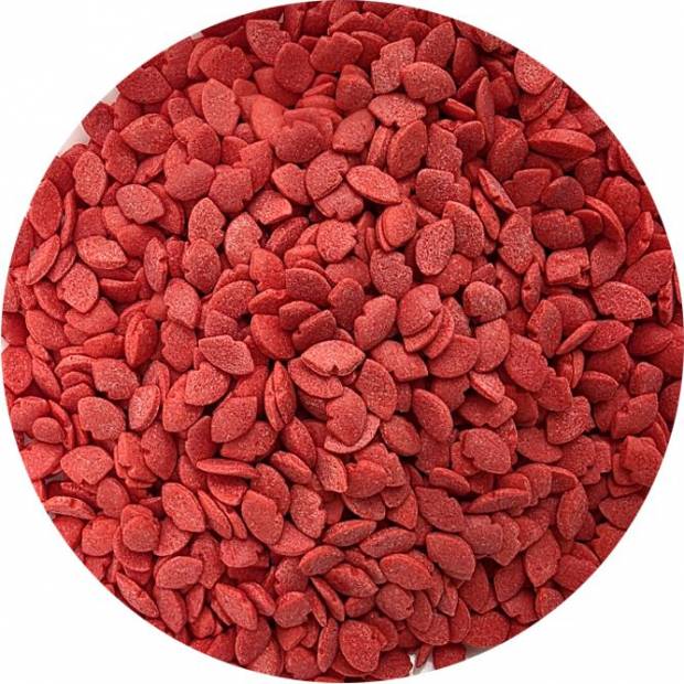 Cukrové zdobení červené pusinky 80g