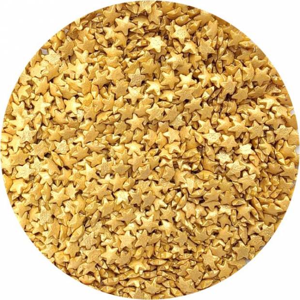 Cukrové zdobení zlaté hvězdičky 80g