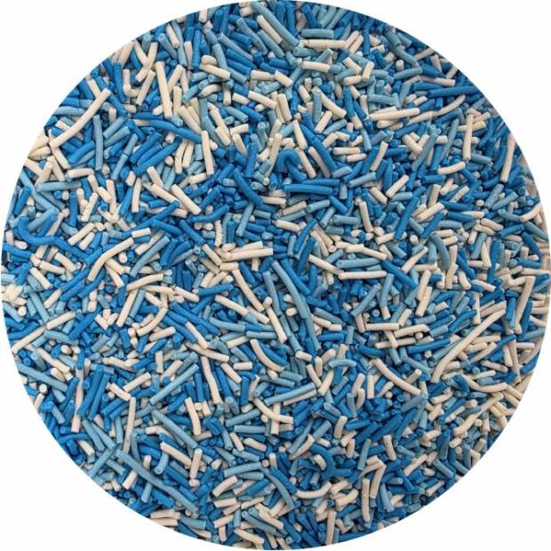 Cukrové zdobení tyčinky modro-bílý mix 80g