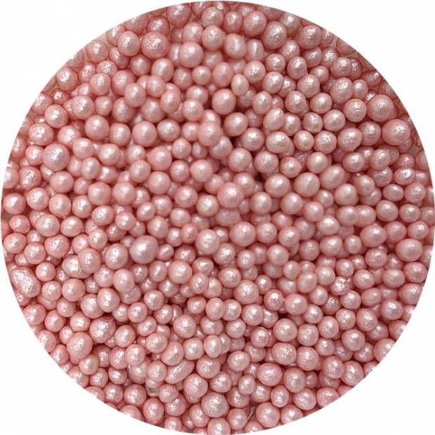 Cukrovo-rýžové perly modré perleťové 5 mm 80g