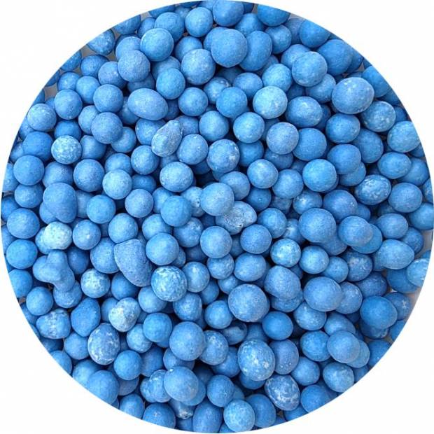 Cukrovo-rýžové perly modré 7mm 80g