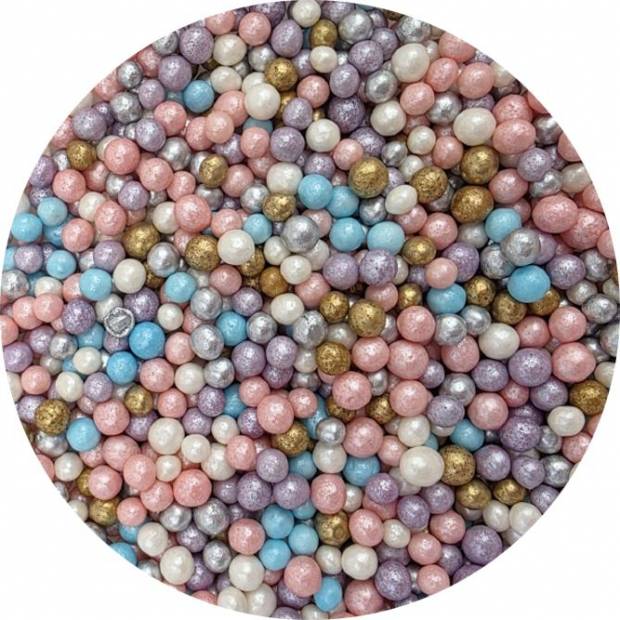 Cukrovo-rýžové perly pastelové mix 5mm 80g