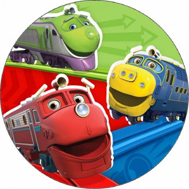 Jedlý papír chuggington - veselé vláčky 19,5 cm