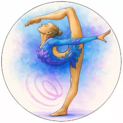 Jedlý papír gymnastka colour 19,5cm