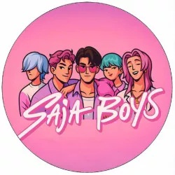 Jedlý papír K-pop Lovkyně démonů Saja Boys 19,5cm