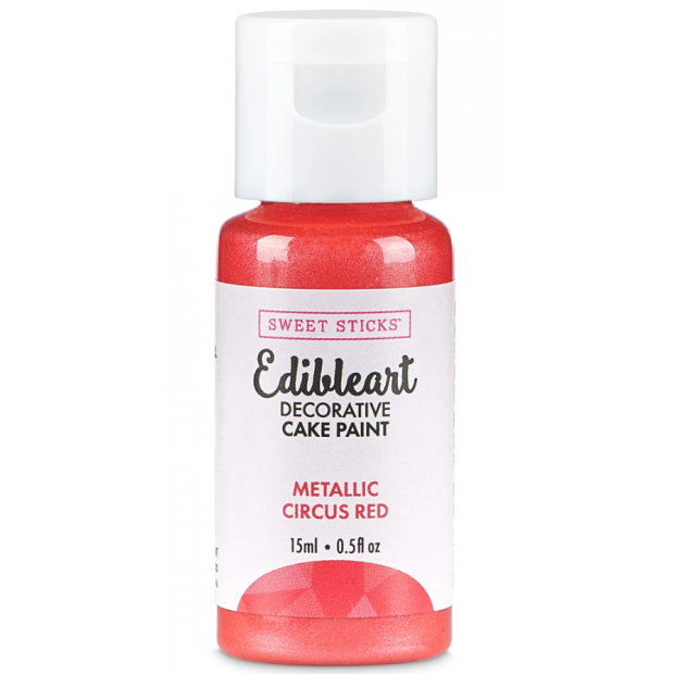 Metalická barva tekutá 15ml Circus Red