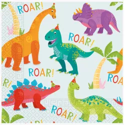 Papírové ubrousky dinosauři 33x33cm 20ks