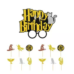 Zápich na dort Happy birthday, Harry potter 13ks