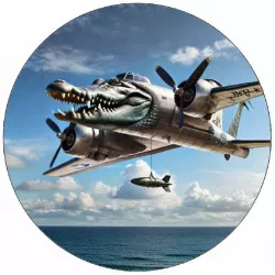 Jedlý papír Bombardiro Crocodilo Italský brainrot 19,5 cm - Pictu Hap