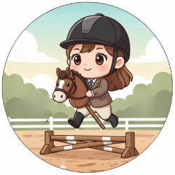 Jedlý papír Hobbyhorse skáše přes překážku kreslené 19,5 cm - Pictu Hap