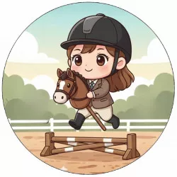 Jedlý papír Hobbyhorse skáše přes překážku kreslené 19,5 cm - Pictu Hap