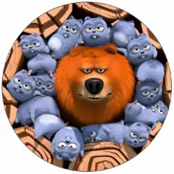 Jedlý papír Méďa a lumíci ve dřevě 19,5 cm - Pictu Hap