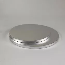 Dortová podložka 30cm stříbrná 12mm - Cakesicq