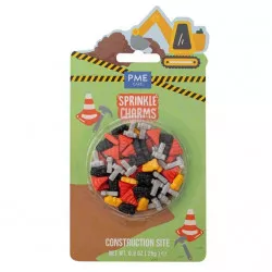 Cukrové zdobení staveniště 12mm, 25g