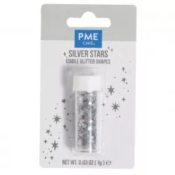 Jedlé konfety stříbrné hvězdičky 1g