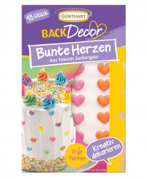 Barevná cukrová srdíčka 13g