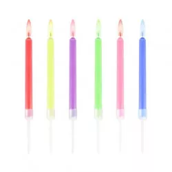 Narozeninové svíčky s barevnými plameny 6 ks
