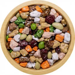 Čokoládové kamínky v barevné krustě (70 g)