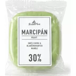 SweetArt Pravý marcipán světle zelený 30% mandlí (150 g)