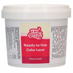 Hotová hmota na jedlou krajku perleťově zlatá 200g