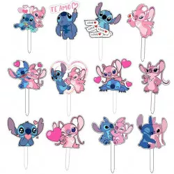 Zápich do dort/muffinů Stitch 12ks