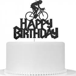 Zápich na dort Happy Birthday cyklista 10ks