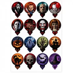 Jedlý papír zápich na muffiny hororový halloween