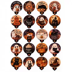 Jedlý papír zápich na muffiny útulný halloween