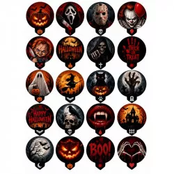 Jedlý papír zápich na muffiny strašidelný halloween
