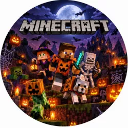 Jedlý papír minecraft halloween 19,5cm