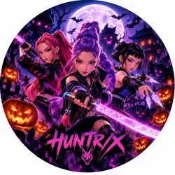 Jedlý papír k- pop halloweenské lovkyně démonů 19,5cm