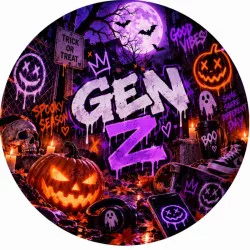 Jedlý papír Gen Z halloween 19,5cm