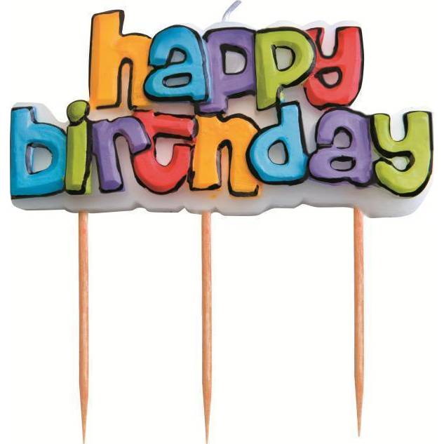 Svíčka „happy birthday“ Ibili