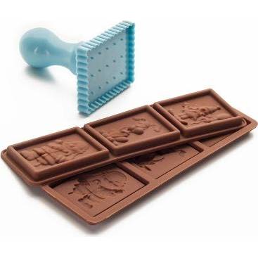 Set - formy na čokoládu + razítko Ibili
