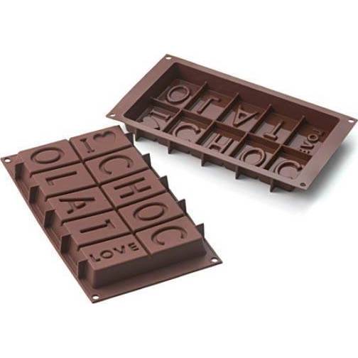 Silikonová forma na čokoládu I LOVE CHOCOLATE Silikomart