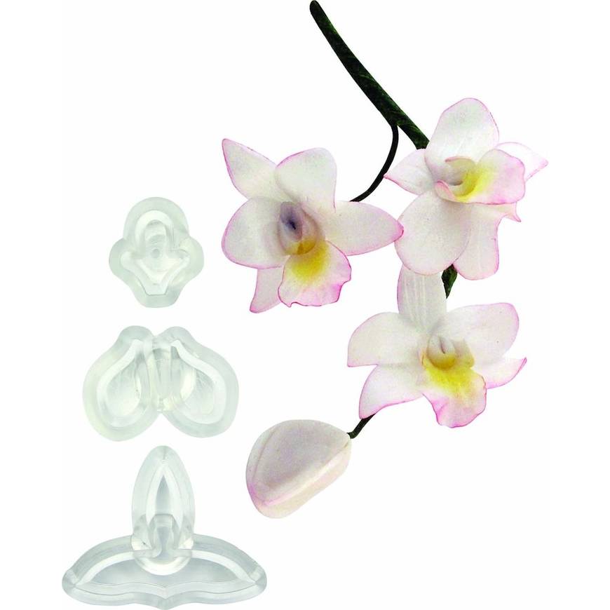 Sada 3ks vykrajovátek – malá orchidej Singapour JEM