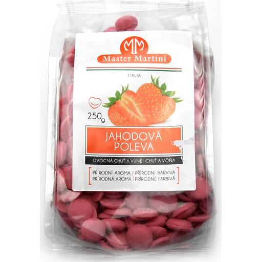 Jahodová poleva 250g Master Martini