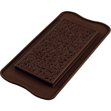 Silikonová forma na čokoládu – tabulka kávová zrna Silikomart