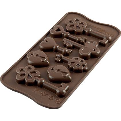 Silikonová forma na čokoládu klíče Silikomart