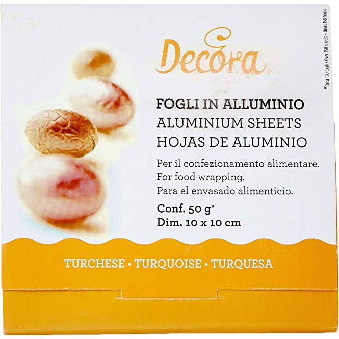 Fólie pro balení čokolád - oranžová 10x10cm 150ks Decora