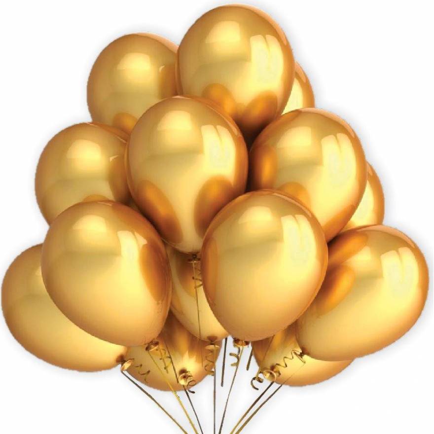 7ks Balónků zlatá metaliza Alvarak